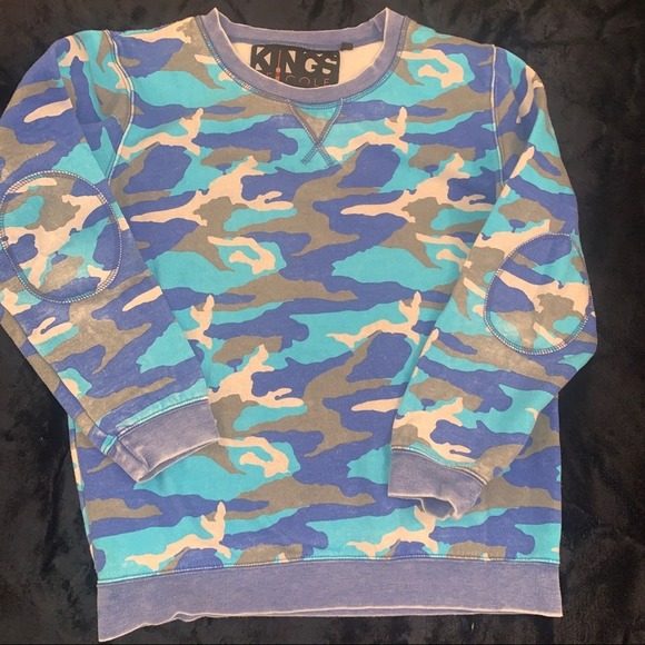 KINGS OF COLE TURQUOISE CAMOUFLAGE CAMO SWEATSHIRT - Picture 5 of 10